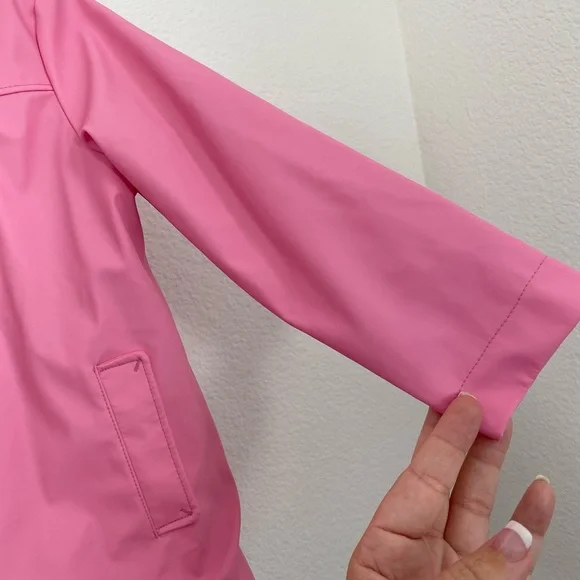 SOLD Baby Gap • Pink Floral Jersey Lined Hooded Rain Coat - Picture 8 of 16